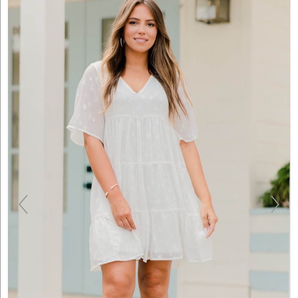 White sheer dress